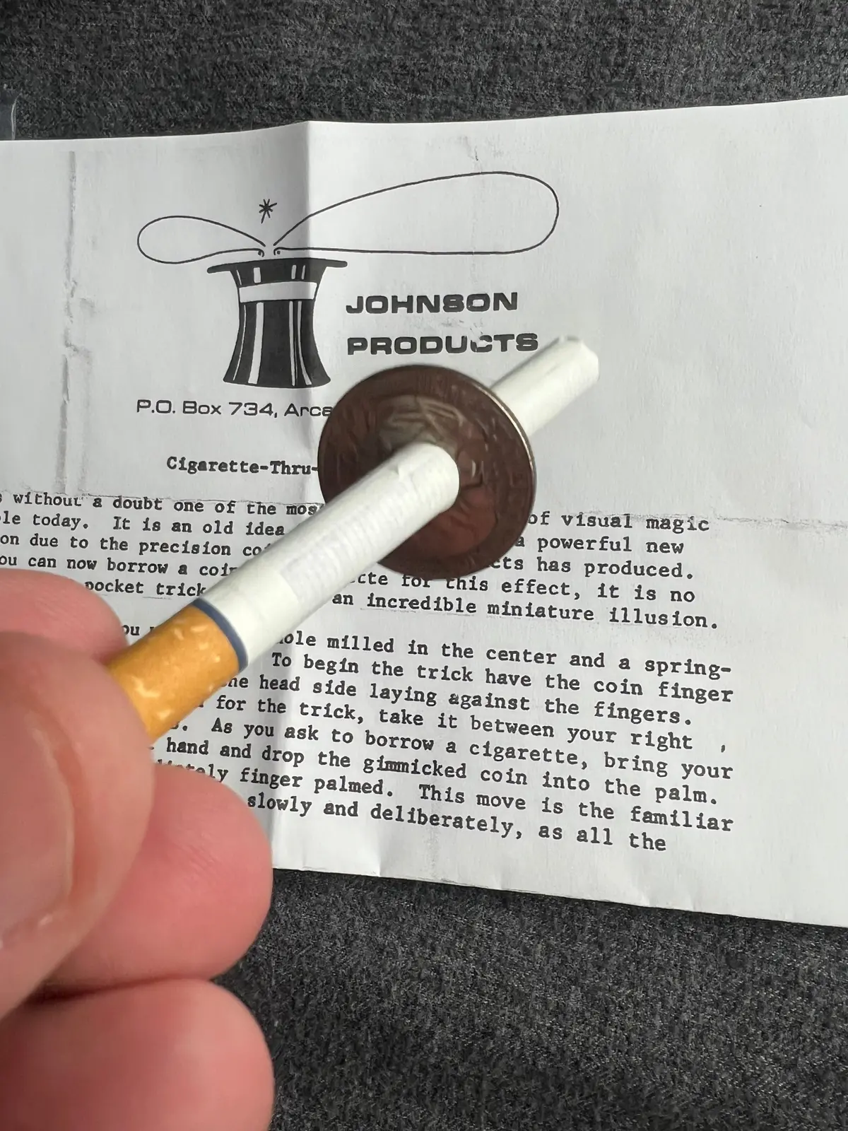 Johnson Cigarette Thru Quarter 1