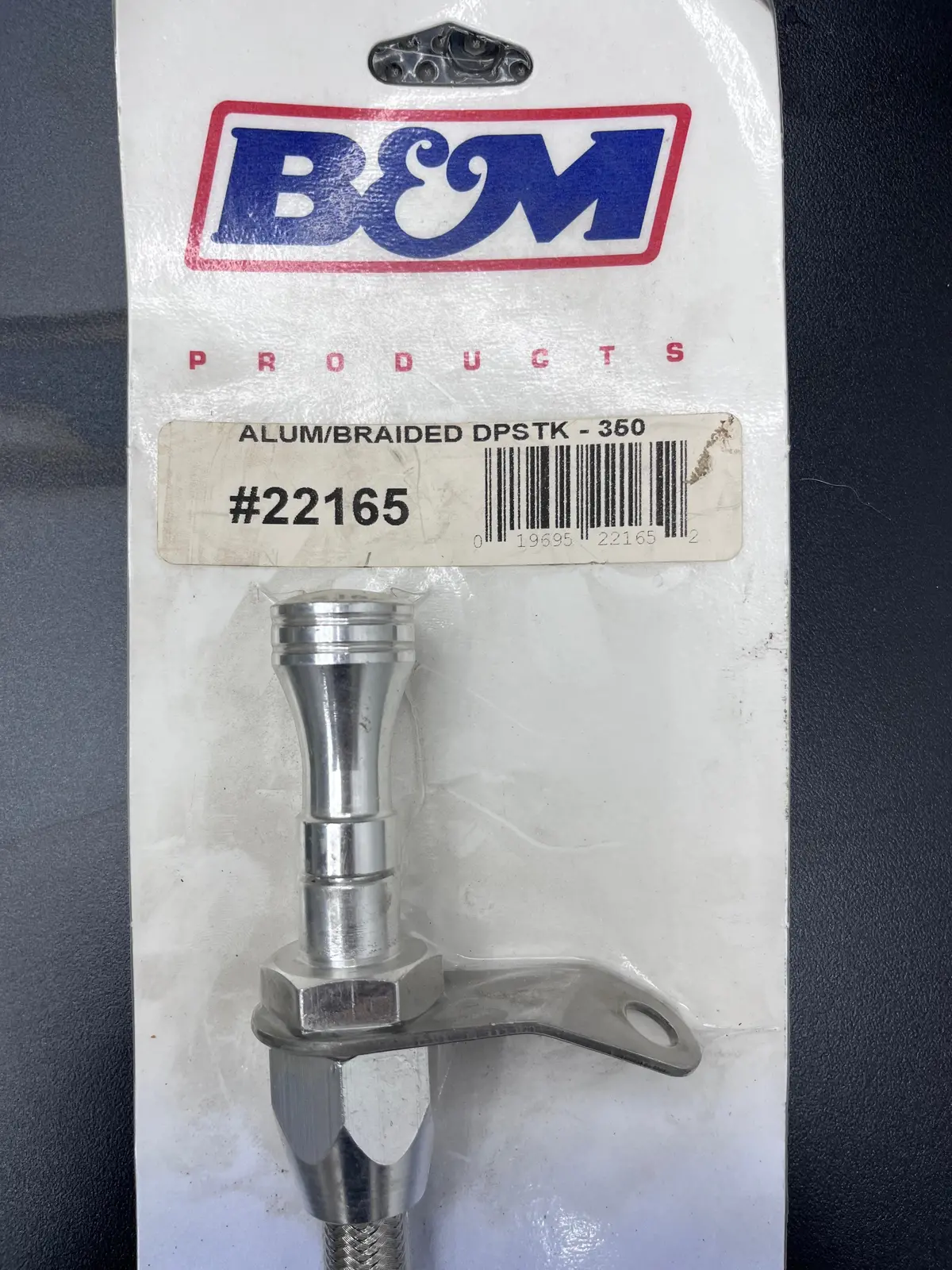 B&M 22165 Billet Aluminum & Stainless Steel Braided Transmission Dipstick – Gm Th350 – New Open Box 1
