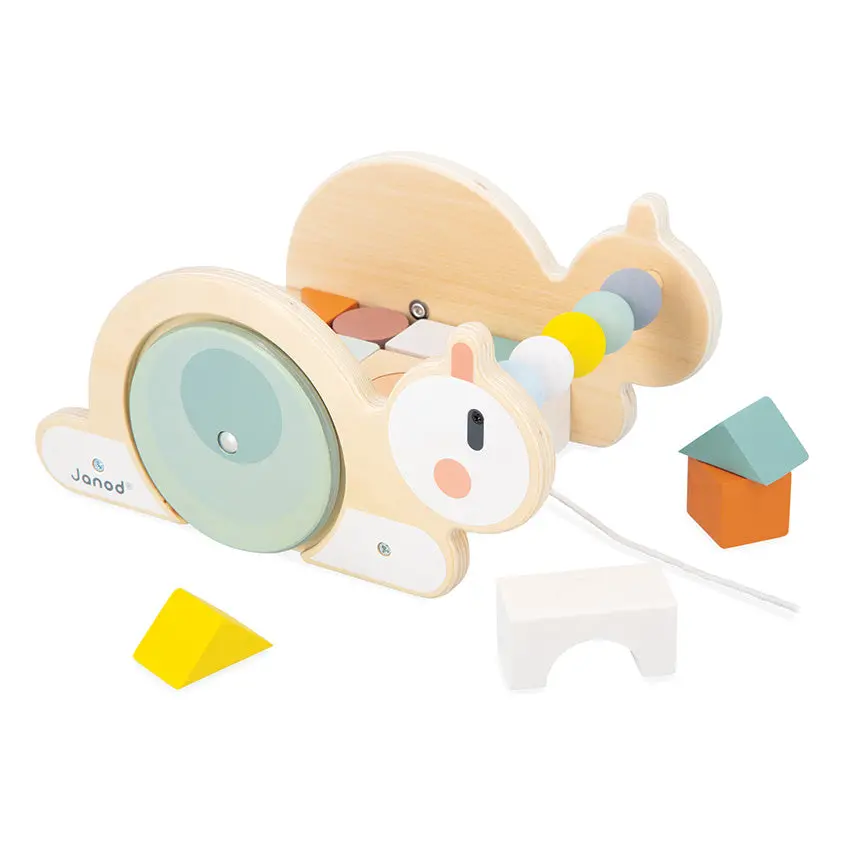 Cocoon Pull Along Snail Block Cart 1