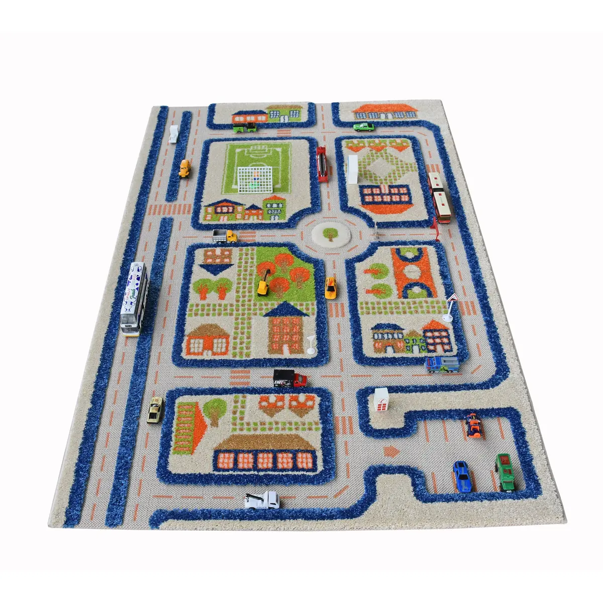 Traffic Blue Rug 1