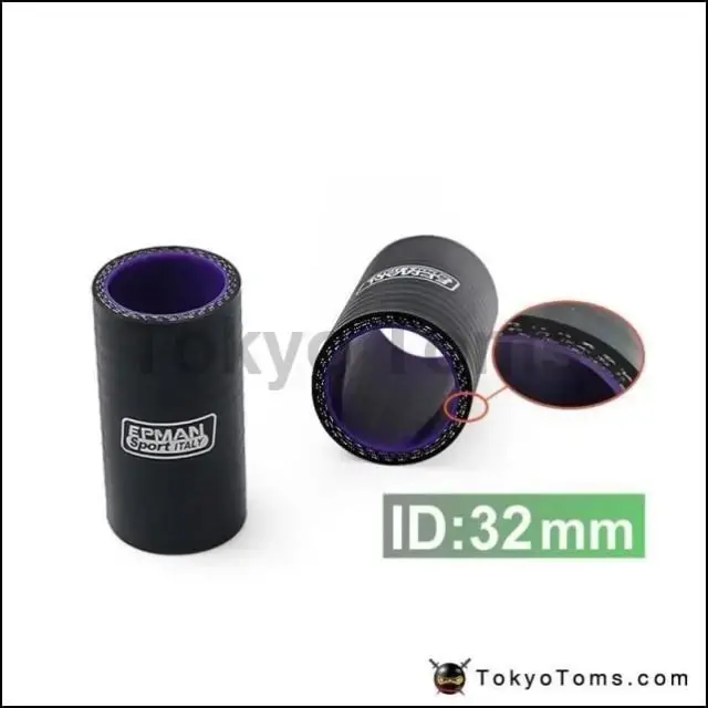 1X Black 32Mm/1.25'' Silicone Straight Coupler Hose Turbo Silicone Pipe For Vw Polo 1