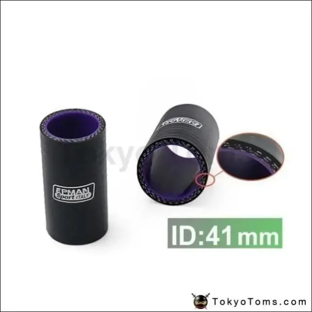 1.61" 41Mm 4-Ply Silicone Intercooler Turbo Intake Pipe Coupler Hose Black For Bmw Mini Cooper S Jcw W11 R52 1