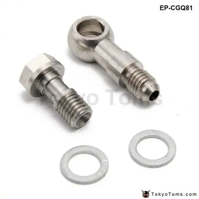 Turbo Banjo Bolt Kit M10 X 1.5 Mm To 4An W/ 1.8Mm Restrictor Oil Feed For Td04 Td05 Td06 1