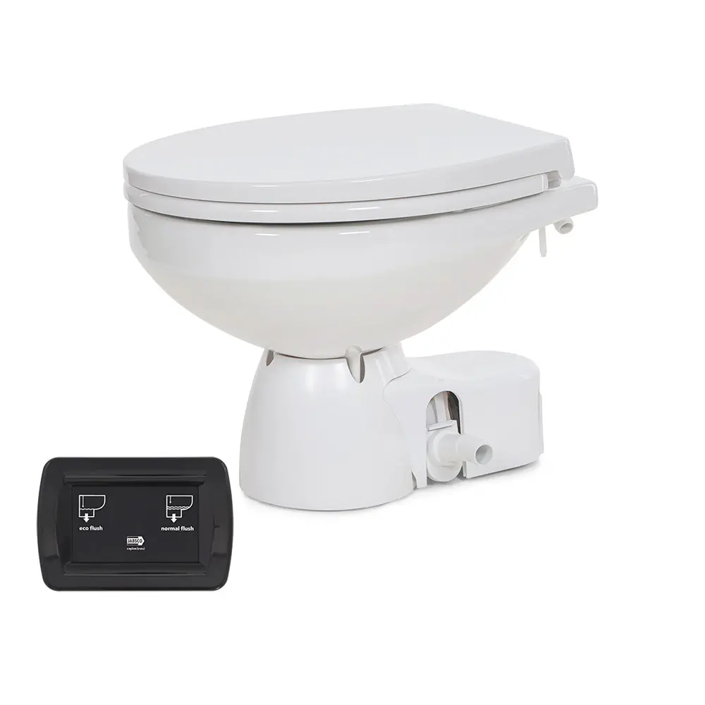 Jabsco Quiet Flush E2 Raw Water Toilet Regular Bowl - 24V  Soft Close Lid [38245-4194Rsp] 1