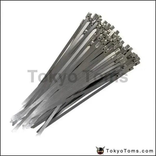 100X Exhaust Heat Stainless Steel Cable Ties Wrap Metal Tie Extra Long & Wide Large For Bmw E60 E61 5 Series 1