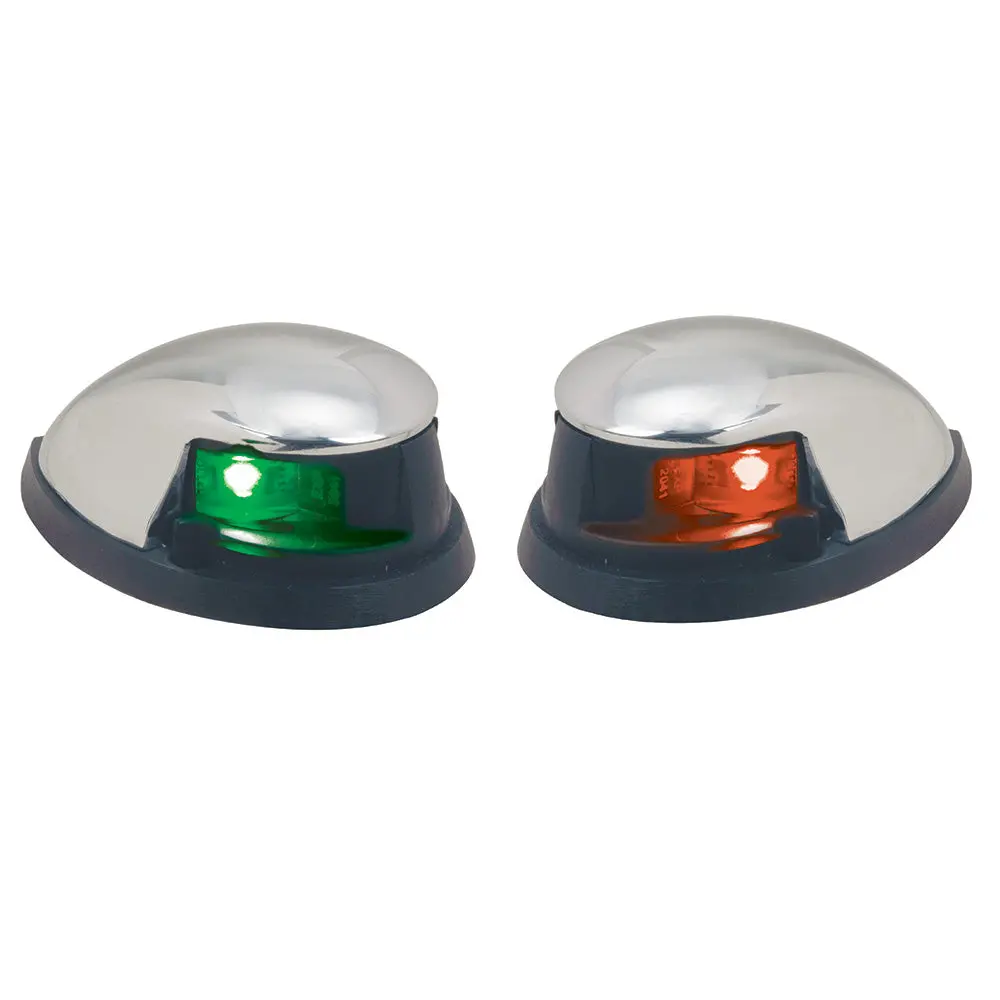 Perko Red/Green Horizontal Mount Side Lights - Pair - Chrome Plated Zinc [0648Dp0chr] 1