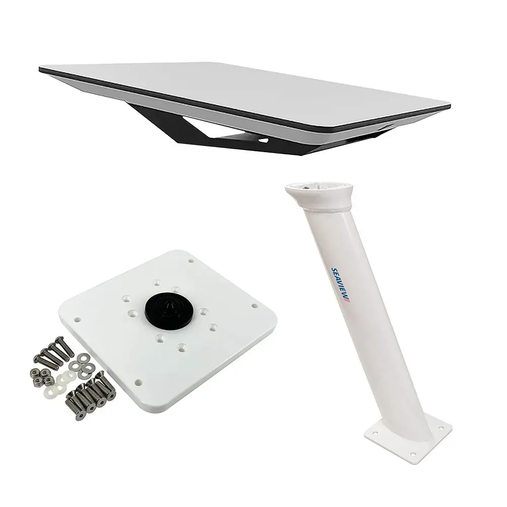 Kvh Starlink Flat Panel Kit W/24" Seaview Pedestal Mount  Adastlka Starlink Top Plate [72-1048-Sv24] 1