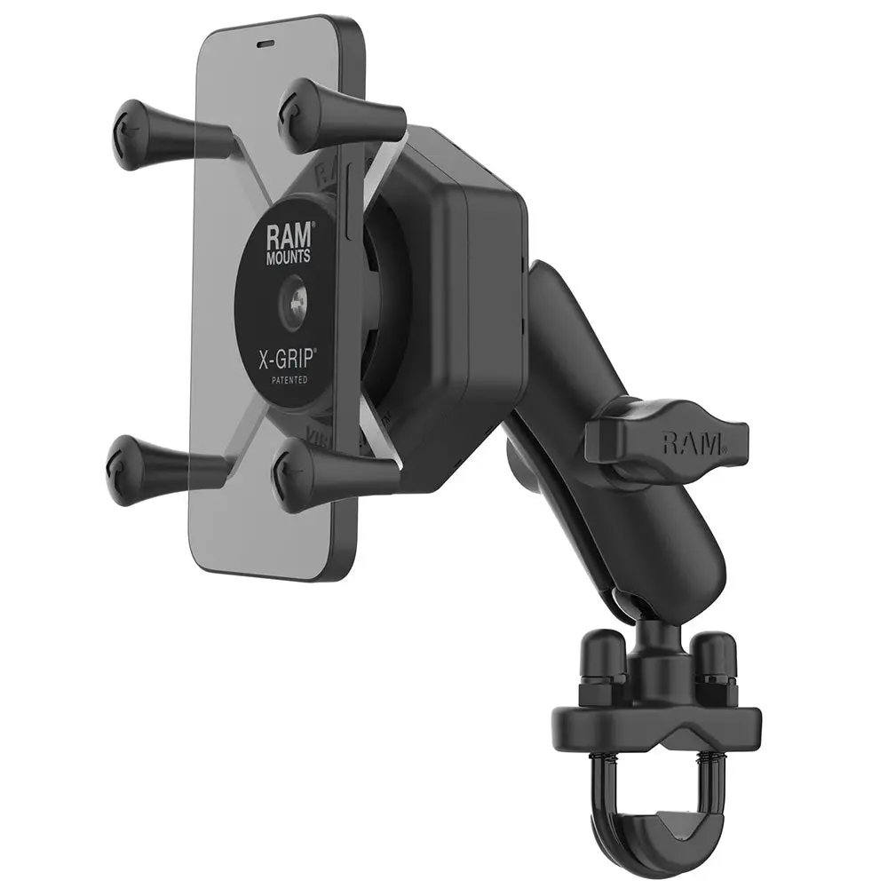 Ram Mount Ram X-Grip Phone Mount W/Vibe-Safe  U-Bolt Base - Medium [Ram-B-149Z-Un7-462] 1