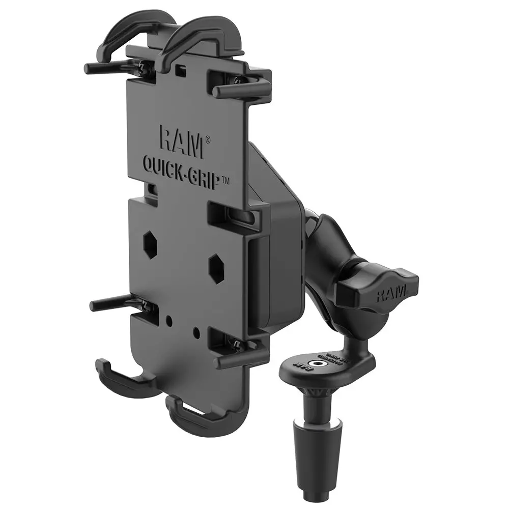 Ram Mount Ram Quick-Grip Xl Phone Mount W/Vibe-Safe  Fork Stem Base - Short [Ram-B-176-A-Pd4-462] 1