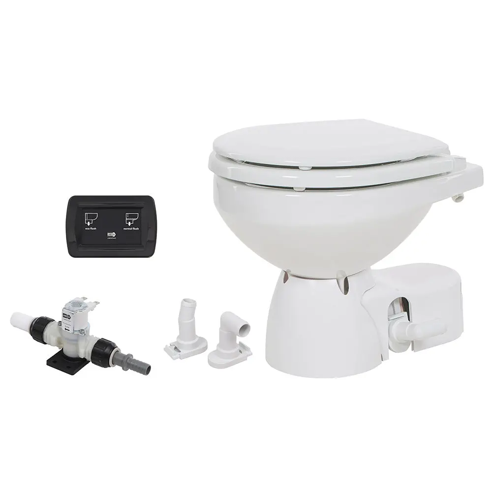 Jabsco Quiet Flush E2 Fresh Water Toilet Compact Bowl - 24V - Soft Close Lid [38045-3094Rsp] 1