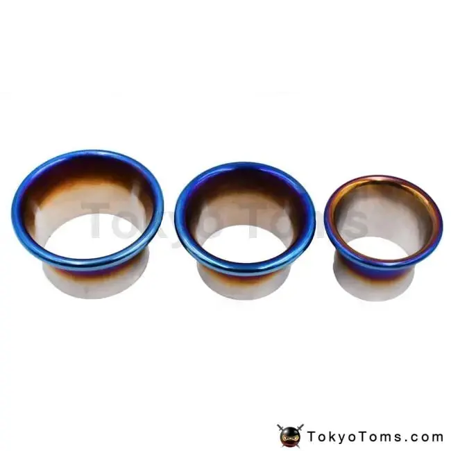 76Mm/89Mm/102Mm Titanium Blue Cold Air Intake System Velocity Stack Kit Turbo Horn Funnel Kit 2