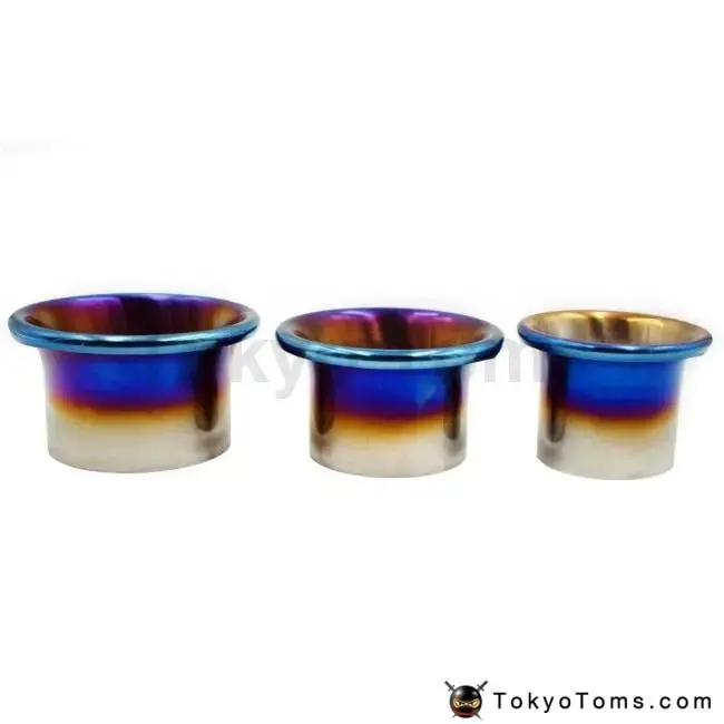 76Mm/89Mm/102Mm Titanium Blue Cold Air Intake System Velocity Stack Kit Turbo Horn Funnel Kit 3