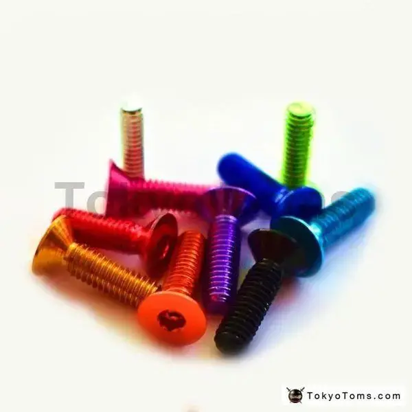 10Pcs Colorful Aluminum Flat Screws 1