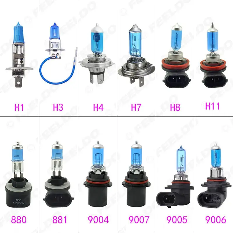 12V Halogen Bulbs Car Headlight Lamp White Auto Headlamp 1