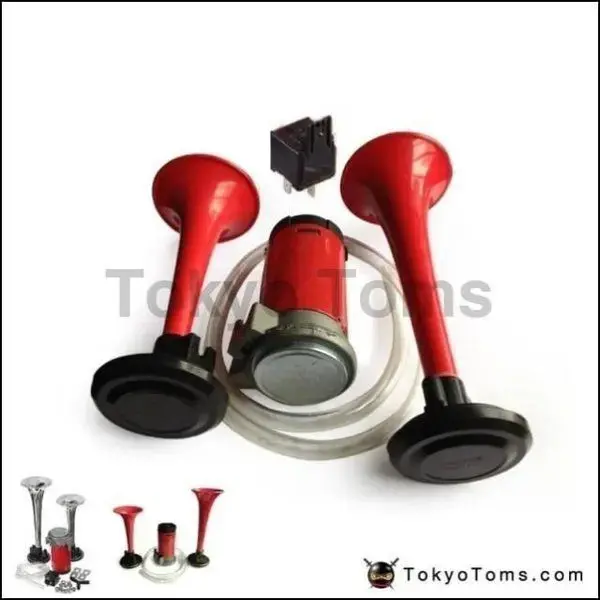 12V Twin Tone Air Horns Kit 1
