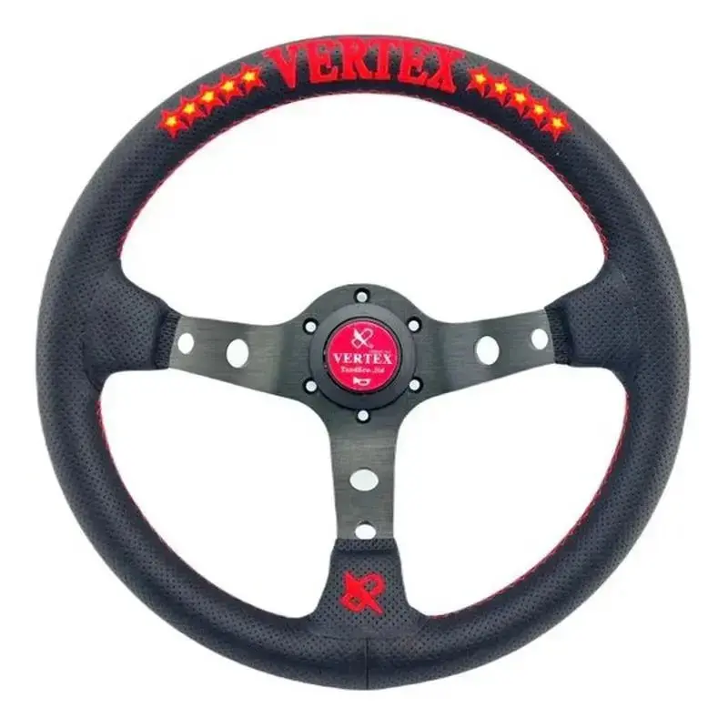 13" (320Mm) Vx 10 Star Leather Steering Wheel 1