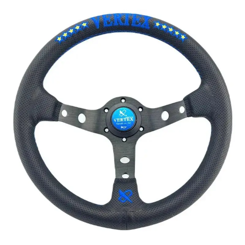 13" (325Mm) Vx Style Genuine Leather Embroidery Drift Sport Steering Wheels 1
