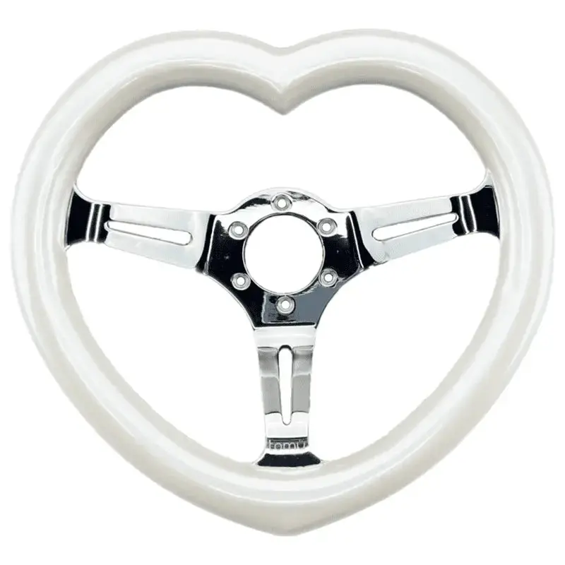 13" (330Mm) Medium Heart Dish Pearl White Heart (Wood) 1