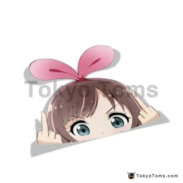 13Cm X 10.3Cm Car Stickers Kizuna A.I. Big Head Anime Decal Funny Car Styling Sticker  (Lcai-2934) 1