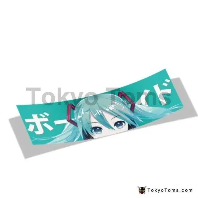 13Cm X 4.7Cm  Miku Hatsune Anime Car Stickers 1