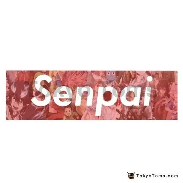 13Cm X3.8Cm For Senpai  Anime Sticker (Lcai-1702) 1