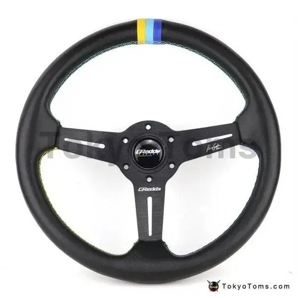 14" (340Mm) Gredy Style Leather Steering Wheel 1