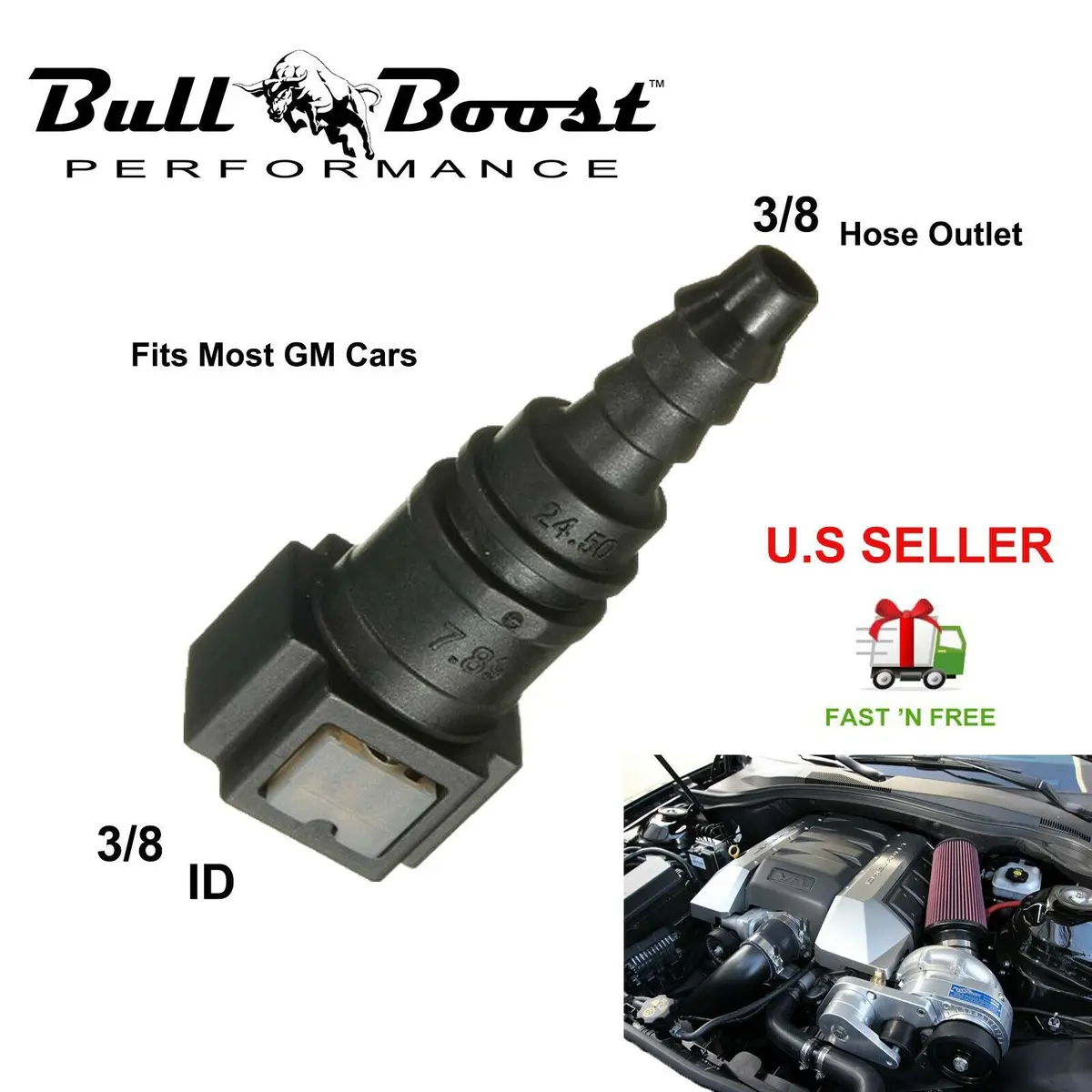 Id 3/8" 3/8" Fuel Line Quick Connect Release Disconnect Connector 10Mm Ford Gm 1