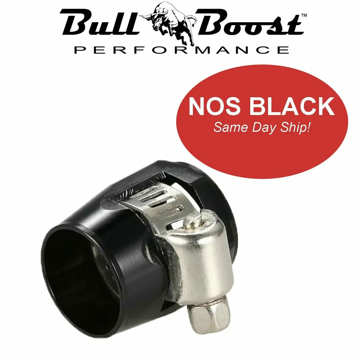 8An An-8 Push On Hose End Cover Clamp Finisher Black Aluminum Anodized Fitting 1