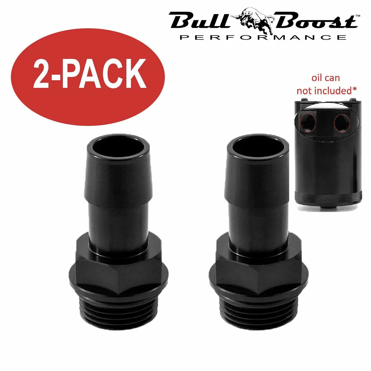 2X Aluminum 10Mm Barb Fitting For Oil Catch Can Reservoir Tank Racing 2-Port 1
