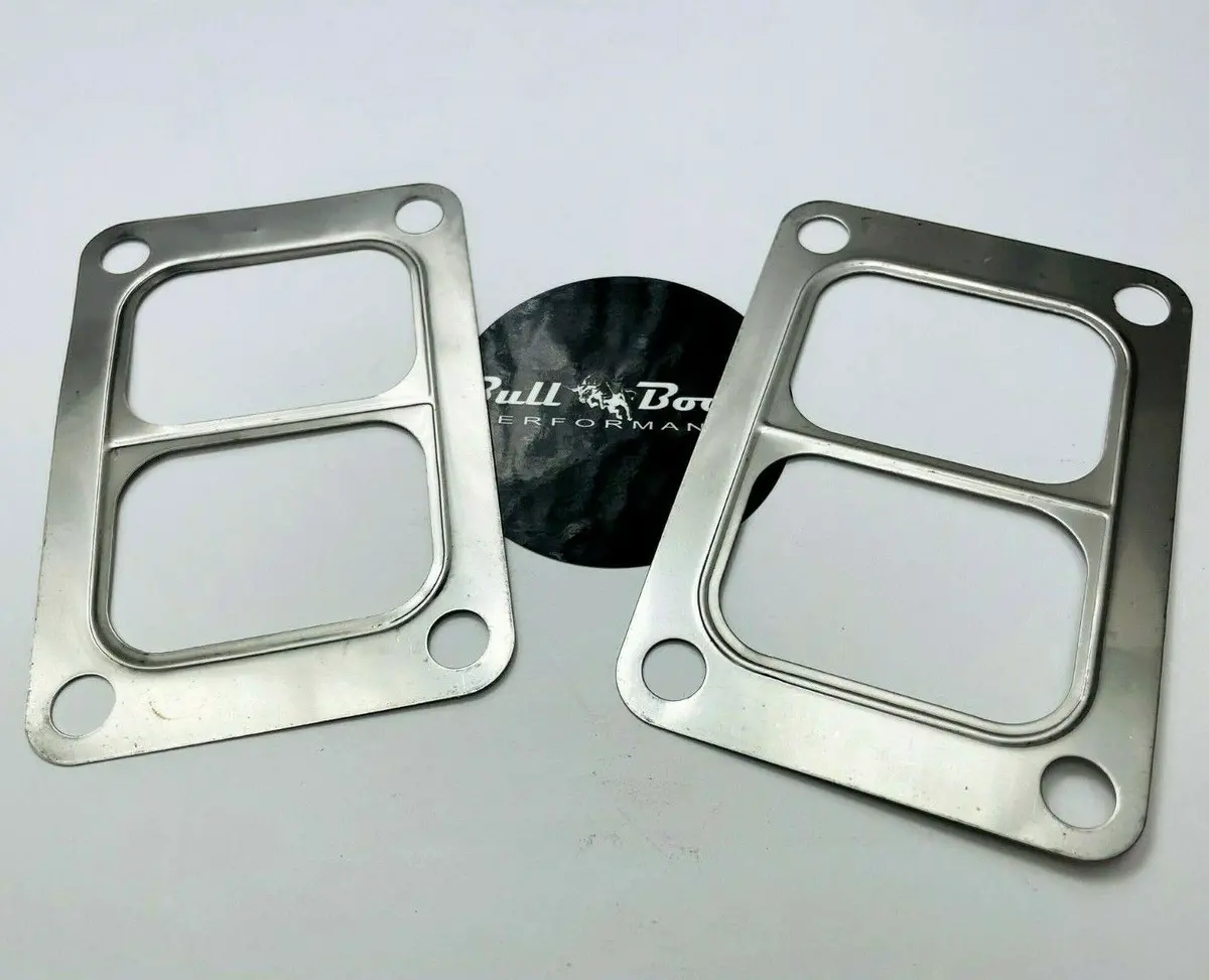 T6 Turbo Manifold Inlet Flange Gasket Twinscroll Divided 304 Stainless Steel 2X 1