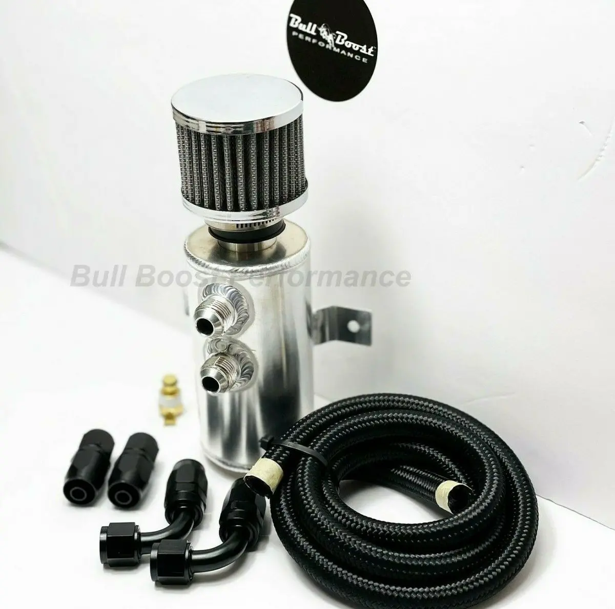 Quick Vent Oil Catch Can Hoses & Fittings Kit K Series K20 K24 10An Black 1