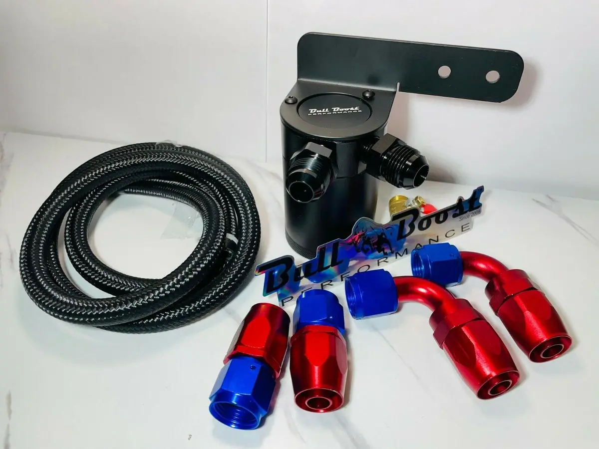 Pro Series Universal Oil Catch Can  2 Port -10An + Mounting Bracket Kit An10 1