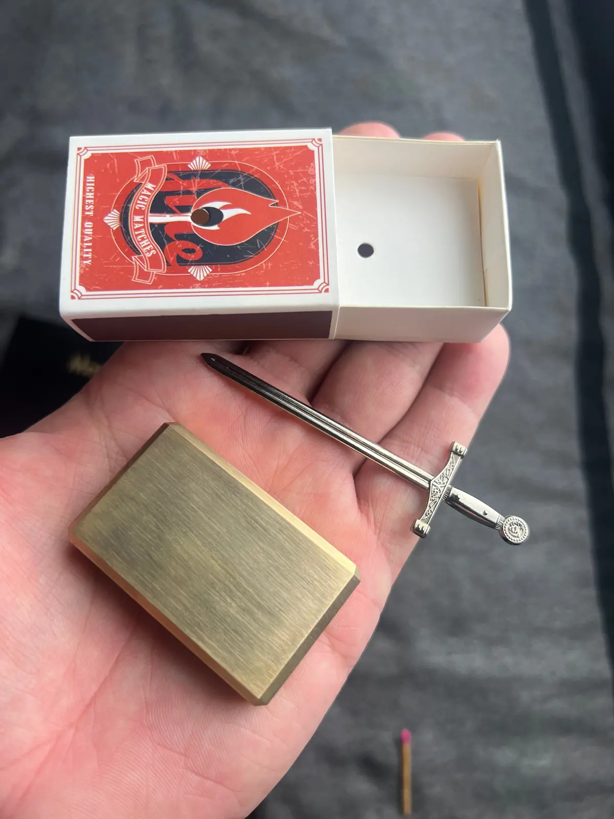 Brass Sword Matchbox Penetration 1