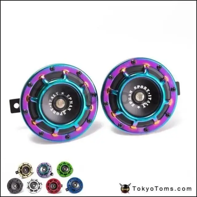 1Pair 12V 110Db Universal Grille Mount Twin Electric Car Horn 1