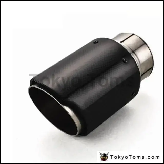 1Pcs Id 2.5'' 63Mm Od:104Mm Carbon Fiber Exhaust Muffler Pipe Tip Fr Universal Auto Car 1