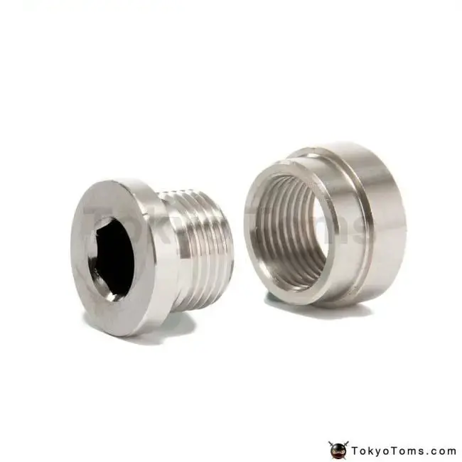 Universal O2 Sensor Stepped Mounting Boss (1Bungs/1Plugs) M18x1.5 Fits For American Cars 1