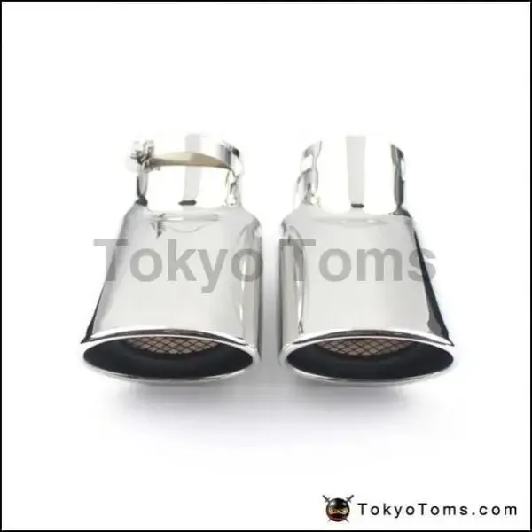 2 Pcs Chrome Stainless Steel Exhaust Muffler Tip For Land Rover 05-12 Range Rover Diesel 1