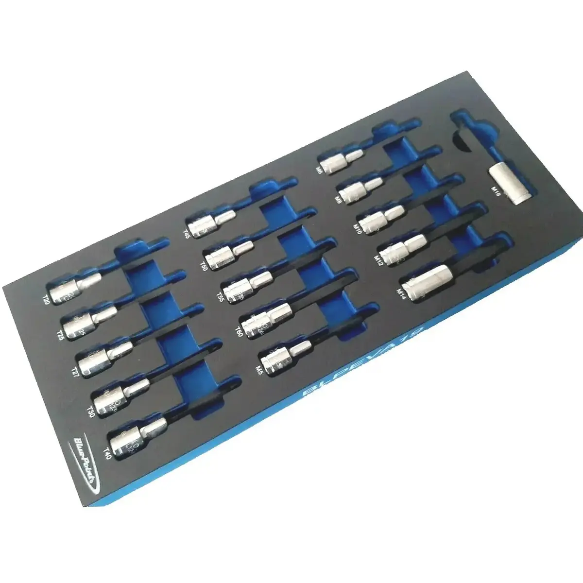 Blue Point Eva Tool Holder Set - 16 1 / 2  Series Metric Hexagon Socket Extended Pattern Sleeve Blpeva19 1