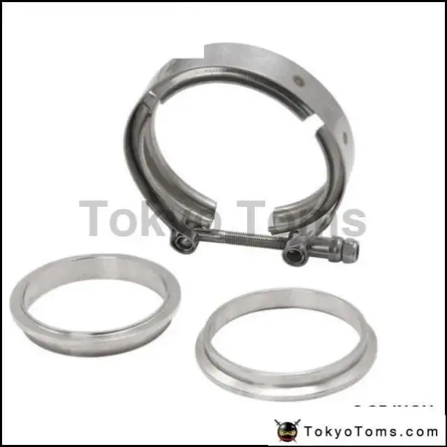 2.25" Exhaust Stainless Universal V-Band Clamp And Flange Kit V Band 1