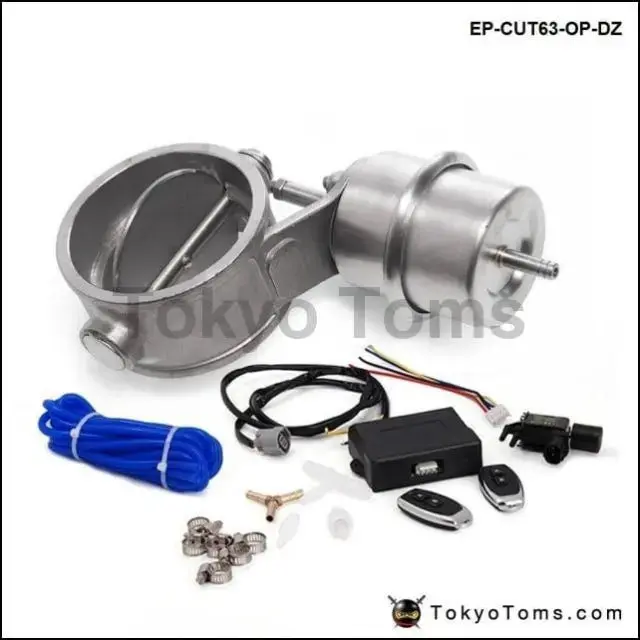 2.5'' 63Mm Open Style Vacuum Exhaust Cutout Valve With Wireless Remote Controller Set 1