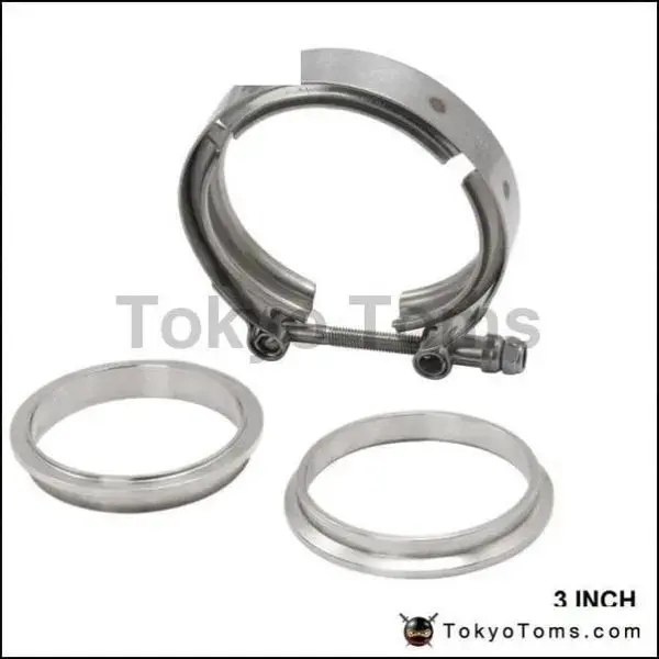 2013 Universal Upgraded 3 Inch Auto Parts V-Band Clamp Kit For Turbo, Exhaust Pipes 1
