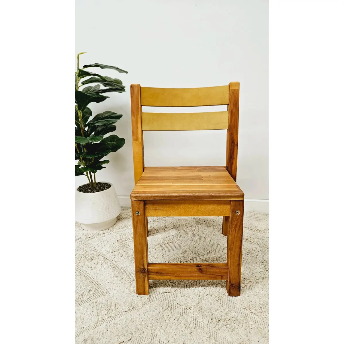 Acacia Stacking Chair Set Of 2 1