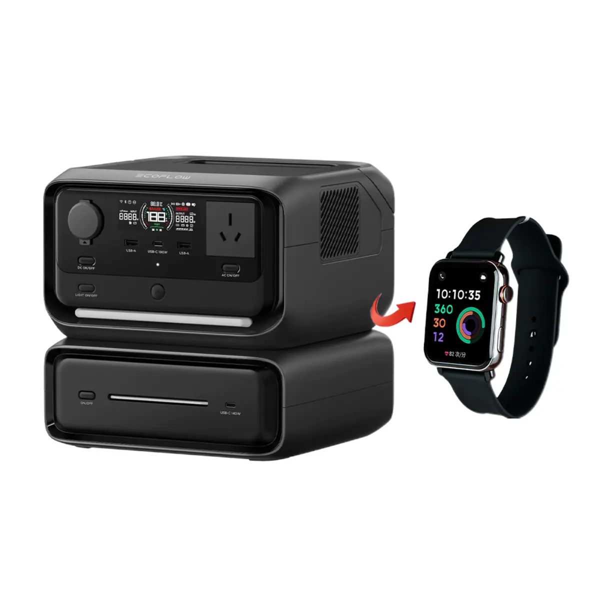 Ecoflow River 3 Max Portable Power Station | 600W | 572Wh -- Free Otofix Smart Watch 1