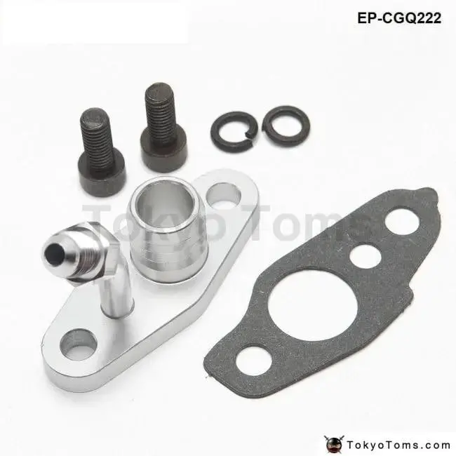 Turbo Oil Feed & Return Flange For Toyota Ct9 Ct12 Ct20 Ct26 4An Feed W/ 20Mm Barb 1