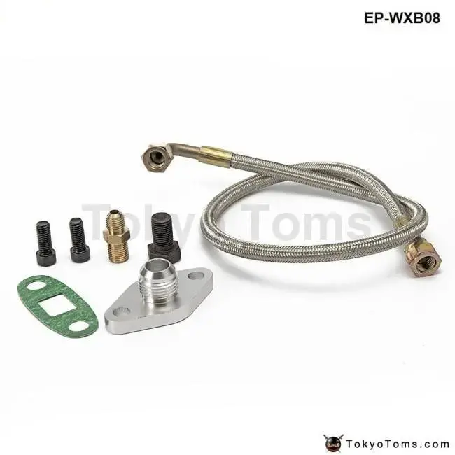 Oil Feed Line Kit Flange Single Turbo For Toyota Supra 1Jzgte 2Jzgte 1Jz/2Jz 1