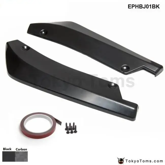 2Pcs Universal Rear Bumper Lip Splitter Diffuser Deflector 1