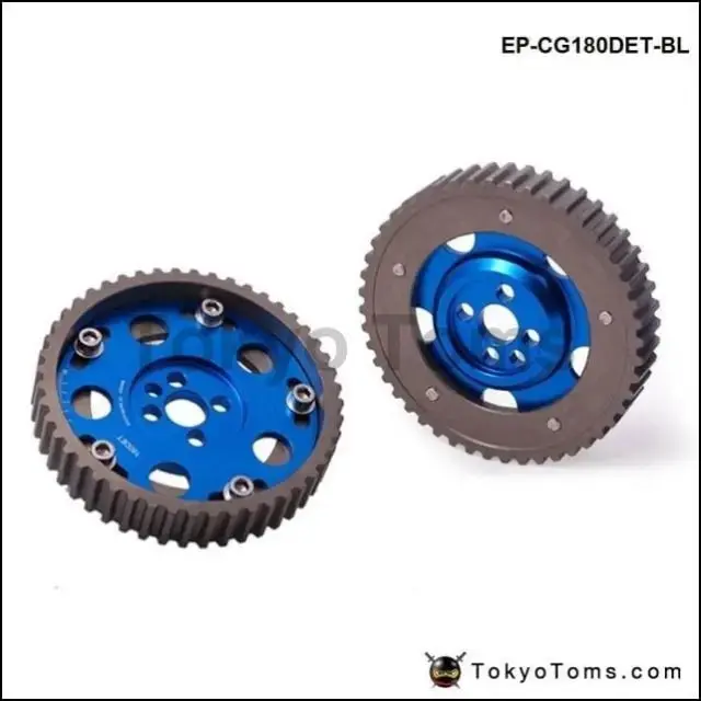2Pcs Adjustable Cam Gear Alloy Timing Gear For Nissan Ca18de(T) Ca18de Engine Inlet And Exhaust Cam Pullys Gears 2