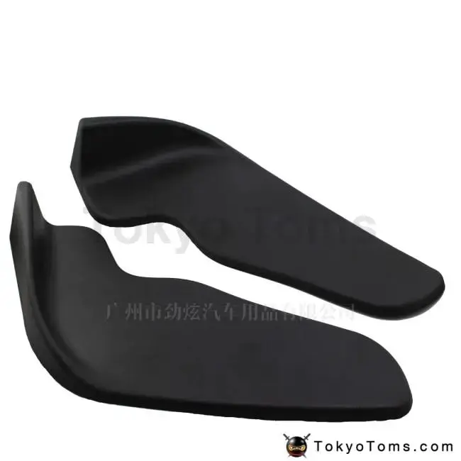 2Pcs Black Abs Front Bumper Lip Splitter Fin Bumper Canard Auto Body Kit Car Spoiler Accessory 1