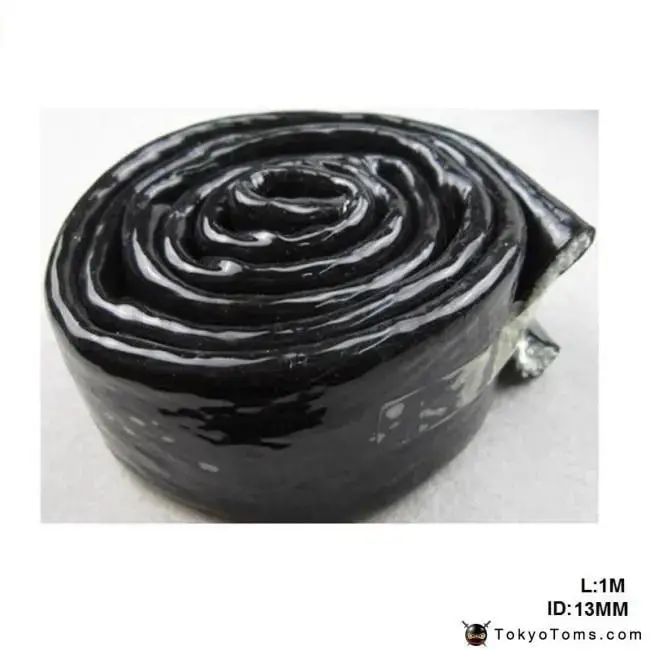 An8 Vulcan Fire Sleeve Fire Braid Flame Shield Black 1/2X1m Id:13Mm For Bmw E39 5 Series Facelift 2000-2003 1