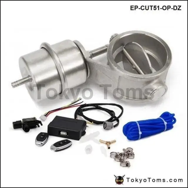 2'' 51Mm Open Vacuum Exhaust Cutout Valve With Wireless Remote For Audi A4 1